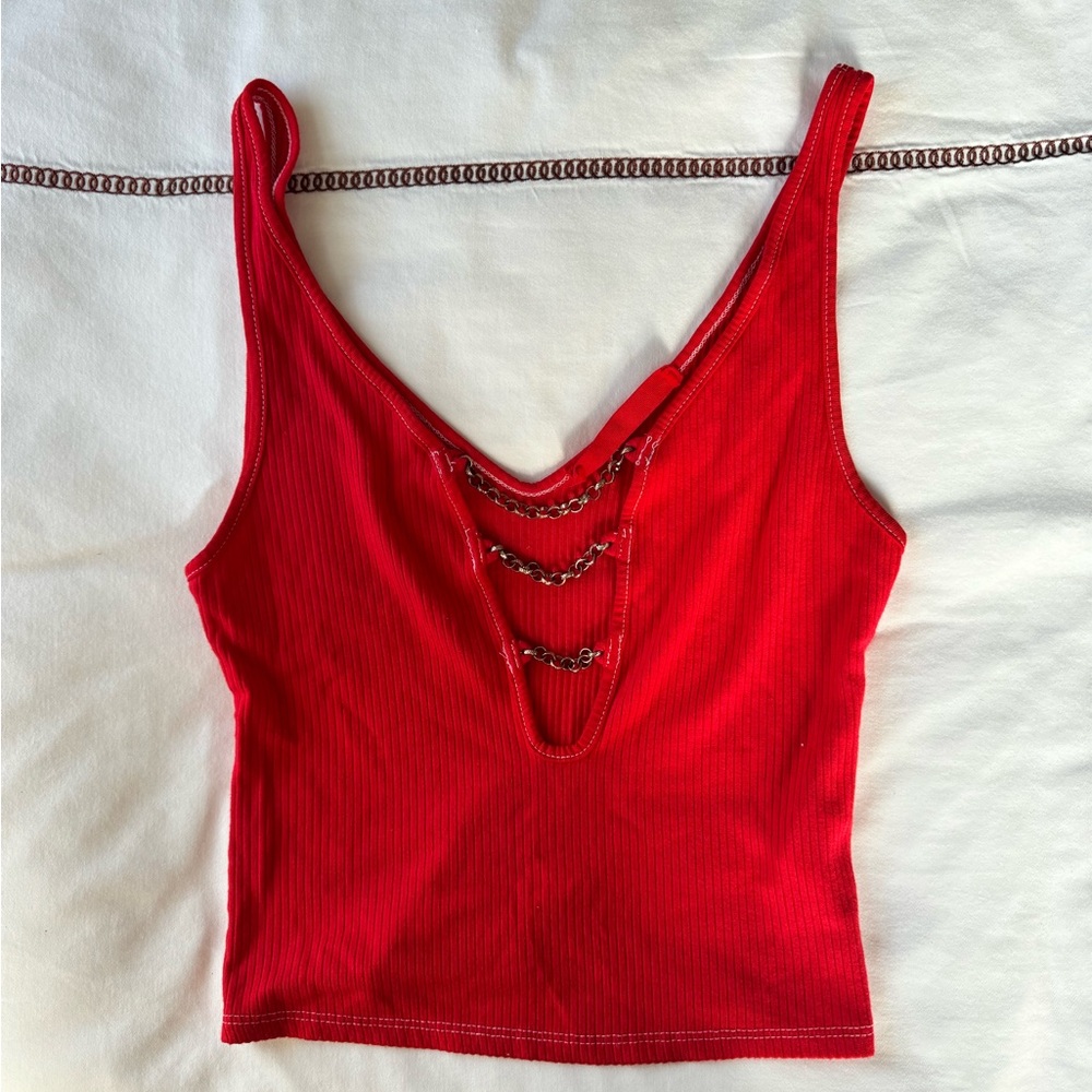 LF red tank top